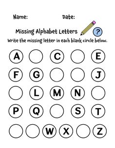 Free Missing Letters Worksheets for Preschool! Missing Letters Worksheet, Letters Worksheets, Alphabet Letter Worksheets, Alphabet Song, Letter Worksheets For Preschool, Missing Letters, Mathematics Worksheets, Worksheets For Preschool, Alphabet Songs