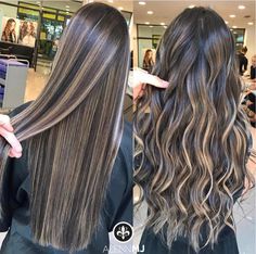 Balayage Straight, Balayage Straight Hair, Black Hair Balayage, Brown Hair Looks, Brown Hair Inspo, Brunette Hair With Highlights, Brown Hair With Blonde Highlights, Long Hair Color, Brown Hair Balayage