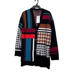 Zara Women’s Sz M Multicolor Colorblock Cardigan Sweater Nwt 33% Wool-30% Viscose-21% Nylon-16% Polyester Sleeve-22 In. Armpit To Armpit-21 In. Back Length-31 In. Color Block Cardigan, Button Cardigan, Zara Women, Formal Event, Sweater Cardigan, Sweaters & Cardigans, Sweater Outfits, Color Blocking, Color Splash