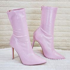 Texture Print, Heel Stretch, Pink High Heels, So Me, Stiletto Boots, High Heel Boots, Stiletto Heel, Womens Heels, Boot Shoes Women