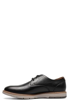 A plain toe and streamlined silhouette lend timeless sophistication to a rich leather derby grounded by a cushioned footbed and flexible rubber sole. Lace-up style Cushioned footbed Leather upper/textile lining/rubber sole Imported Cushioned Leather Shoes For Business Casual, Modern Plain Toe Oxfords For Derby, Modern Business Leather Shoes With Cushioned Footbed, Modern Leather Shoes With Cushioned Footbed For Business, Plain Toe Dress Shoes With Removable Insole For Derby, Business Dress Shoes With Removable Insole, Oxford Dress Shoes With Removable Insole For Business, Classic Leather Shoes For Business Casual With Cushioned Footbed, Modern Plain Toe Oxfords For Business