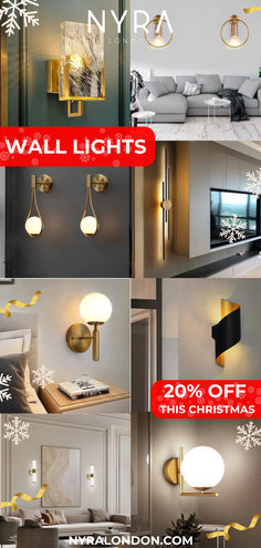 the new york wall lights are on sale for only $ 10 99 and it's up to 25 % off this christmas season