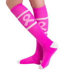 Ribbon Socks, Pink Knee High Socks, Orange Socks, Argyle Socks, Accessories Pink, Pink Socks, Moms Club, Cheer Bows, Striped Socks