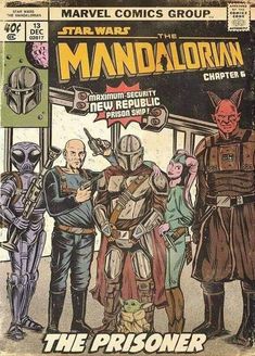 an old comic book cover with the characters from star wars