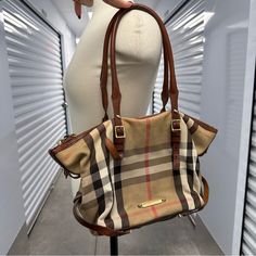 Good Condition - There Is Some Wear As Pictured And Some Light Marking Burberry Bag, Tan Brown, Shoulder Bags, Burberry, Bag Lady, Tote Bag, Shoulder Bag, Zipper, Women Shopping