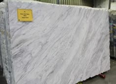 a large marble slab in a warehouse