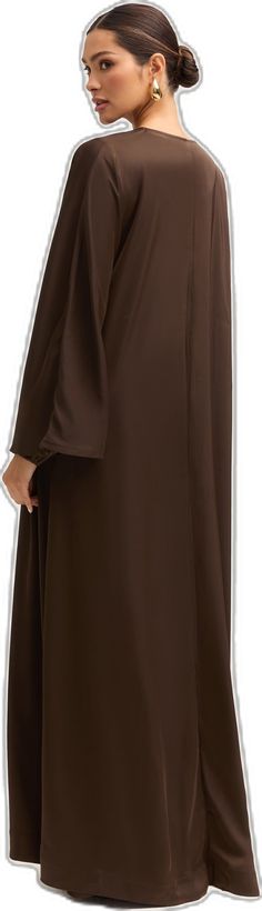 Open Abaya, Staple Pieces, Sleeve Designs, Flared Sleeves, Timeless Classic, Veil, Espresso, Satin, Collage