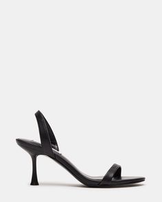 ELMA BLACK LEATHER Black Kitten Heels, Steve Madden Store, Kitten Heel Sandals, Slingback Heels, 3 Inch Heels, Slingback Heel, Heel Sandal, Classic Dress, Spring 2024