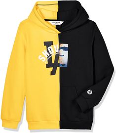 Black And Yellow Hoodies Trendy Yellow Sweatshirt With Letter Print, Yellow Letter Print Hoodie For Streetwear, Yellow Fleece Hoodie With Crew Neck, Trendy Yellow Hoodie With Letter Print, Yellow Graphic Print Hoodie Sweatshirt, Yellow Fleece Hoodie For Winter, Yellow Adjustable Hood Sweatshirt For Streetwear, Yellow Graphic Print Sweatshirt For Winter, Yellow Sporty Sweatshirt With Letter Print