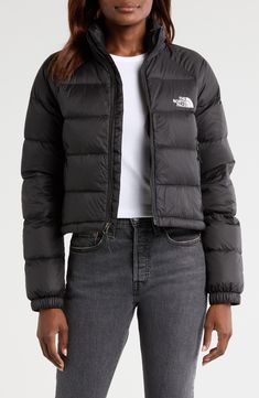 This short jacket delivers winter warmth you can count on with 600-fill-power down baffles and a water-repellent finish. The relaxed fit leaves room for layering and the drawcord-toggle hem locks in heat on frigid days. 20 1/2" length (size Medium) Front zip closure with interior draft flap Stand collar Elastic cuffs Exposed-zip hand pockets Drawcord-toggle hem 45 g/m² taffeta with non-PFC durable water-repellent (non-PFC DWR) finish Lined, with 600-fill-power down 100% nylon Machine wash, tumbl North Face Hydrenalite, Water Repellent Jacket, 30s Fashion, Outfit Wedding Guest, Mens Uggs, North Face Jacket, Short Jacket, Comfortable Dress, Good Brands