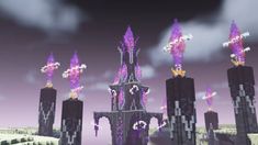 End Crystal Tower Tower Minecraft, Minecraft House Tutorials, Crane Design, Pillar Design, Minecraft Room, Minecraft Plans, Minecraft Tips, Minecraft Map