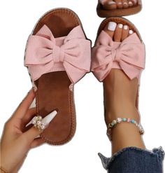 Flat Pink Sandals For Spring, Trendy Pink Sandals For Vacation, Pink Flat Sandals For Spring, Pink Summer Slide Flip Flops, Trendy Pink Slide Sandals, Feminine Pink Sandals For Spring, Summer Pink Slide Flip Flops, Pink Slide Flip Flops For Summer, Pink Summer Slide Sandals