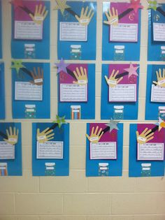 a bulletin board with handprints on it that says, i had a magic wand perfect for a fairytale unit