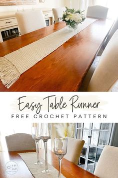 an easy table runner is great for any dining room