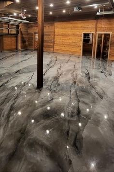 Epoxy Garage Floor Ideas Marbled Concrete Floor, Shop Floor Ideas, Light Grey Epoxy Floor, Dark Epoxy Floor, Epoxy Porch Floor, Garage Epoxy Floor, Epoxy Basement Floor