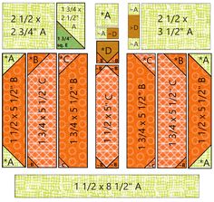 an orange and green floor plan with measurements for the area in which it is located