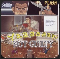 an old comic strip with cartoon characters and text that reads, i'm not guilty