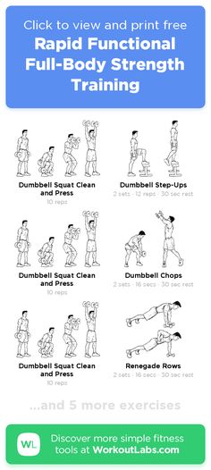 the full body strength training manual is shown in black and white, with instructions on how to