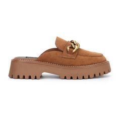 Synthetic/Leather/Suede Slide on loafer Platform styling Fits true to size Spring Suede Slip-on Platform Loafers, Suede Slip-on Platform Loafers With Round Toe, Beige Slip-on Platform Loafers, Brown Slip-on Platform Loafers With Textured Sole, Beige Slip-on Platform Loafers With Textured Sole, Loafer Platform, Havana Shoes, Suede Slides, Platform Loafers