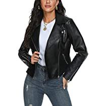 Check this out! Cute College Outfits, Faux Leather Jacket Women, Womens Black Leather Jacket, Casual College Outfits, Lightweight Blazer, Faux Leather Moto Jacket, Raincoats For Women, Pinterest Closet