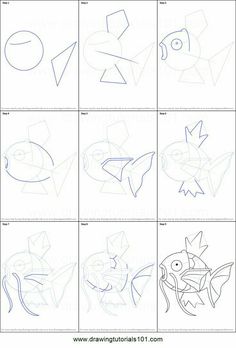 how to draw cartoon fish step by step instructions for kids and beginners with pictures