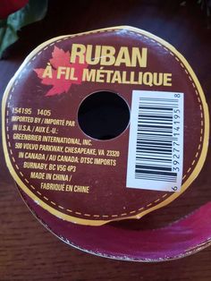 the label for ruban a fil metalique