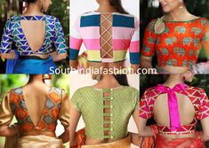 Latest Blouse Front and Back Neck Designs! Back Side Blouse Designs Latest, Blouse Front And Back Neck Designs, Back Side Blouse Design, Blouse Design Back Side, Blouse Designs Back Side, Blouse Designs Front And Back, Exclusive Saree Blouse Designs, Latest Blouse Neck Designs, Brocade Blouse Designs