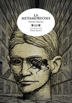 a drawing of a man's face with the words la metamorosis on it