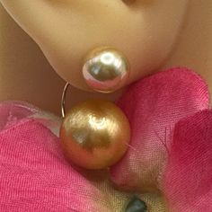 Authentic Ssp Earrings In 14kg Settings.. Top Pearl 8/10mm. Bottom Pearl 13mm.. Top Pearl, Women Accessories, Gold, Women Shopping, Color