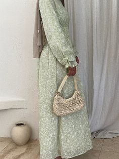 shop modest wear with Veiled Muslim Maxi Dress, Curly Hair Care Routine, Dresses For Summer, Modest Fits, Modest Dress, Modest Wear