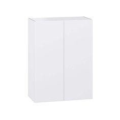 a white cabinet with two doors on the side