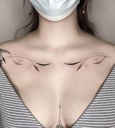 Collar Bone Tattoo For Women Minimalist, Women’s Collarbone Tattoo Ideas, Collarbone Tattoo Delicate, Collarbone Tattoo Barbed Wire, Collarbone Butterfly Tattoos For Women, Collarbone Tattoos Symmetrical, Collarbone Vine Tattoos For Women, Collarbone Tattoo Unique, Symmetrical Clavicle Tattoo