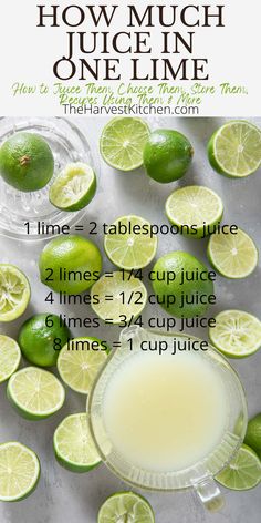 limes and lemon juice on a table with the text how much juice can i drink?