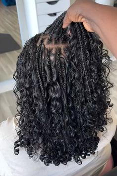 Short Bohemian Knotless Braids, Cabello Afro Natural, Bob Cut Wigs, Box Braids Hairstyles For Black Women, Cute Box Braids Hairstyles, Heatless Hairstyles, Human Braiding Hair, Natural Hair Braids