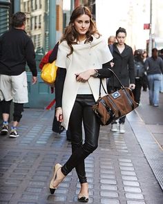 Estilo Olivia Palermo, Olivia Palermo Lookbook, Black And White Outfit, Olivia Palermo Style, Liquid Leggings, Kristin Cavallari, Fashion Friday, Olivia Palermo, Street Style Chic