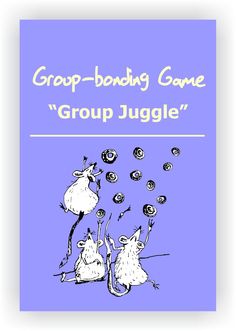 a book cover for group - bonding game with two mice and balls in the air