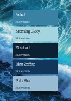 the ocean is blue and has many different names in each language, including one that says morning glory