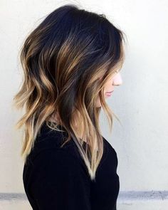 These must-have haircuts for fine hair give the illusion of full hair -- no supplements or tape-ins required, Brunette Ombre, Brunette Balayage, Ombré Hair, Long Bob Hairstyles, Ombre Hair Color, Short Hairstyle, Haircuts For Fine Hair, Long Wavy Hair, Hair Color Balayage