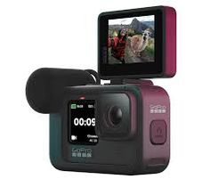 an image of a camera with a video recording device attached to it's side