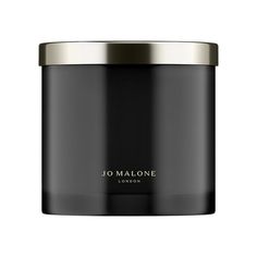 jol mallone candle in black with gold lid