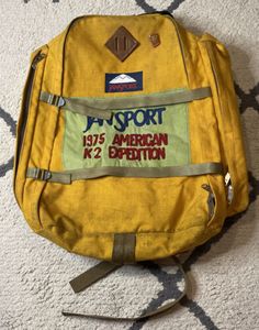 ad eBay - Find many great new & used options and get the best deals for RARE 1975 American K2 Expdtn JanSport Backpack Skip Lowell Auto Mountaineering at the best online prices at eBay! Free shipping for many products! Vintage Standard Backpack For Trips, Vintage Backpack For Trips, Sporty Standard Backpack For Adventure, Retro Standard Backpack For Outdoor, Retro Outdoor Standard Backpack, Retro Outdoor Backpack, Vintage Backpack For Outdoor Activities, Sporty Backpack For Adventure, Vintage Travel Backpack