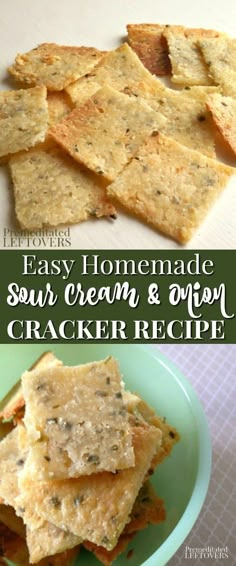 homemade cracker recipe made with sour cream and brown sugar is an easy snack for the whole family