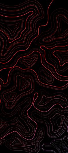 an abstract background with lines and curves in red, pink, and blue colors on a black background