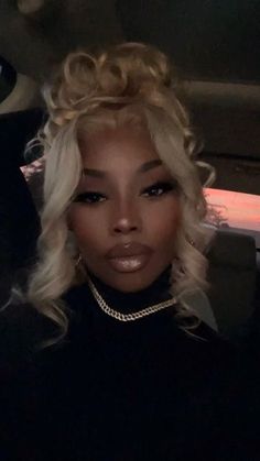 Blond Prom Hairstyles For Black Women, Blonde Wig Black Women Light Skin, Ash Blonde With Dark Roots Frontal Wig, Blonde Freaknik Hairstyles, Updo Blonde Wig, Blonde Frontal On Dark Skin, Blonde Lace Front Wigs Updo, 613 Blonde Updo, Ash Blonde Wig Black Women Updo