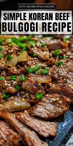 Korean Beef Bulgogi: tender beef infused with garlic, sesame, and soy for a burst of flavor! Perfect for family dinners, gatherings, or meal prep. Pin this recipe and bring a delicious Korean favorite to your table! Korean Beef Bulgogi Recipe, Easy Bulgogi, Rice Lettuce Wraps, Korean Beef Recipes, Potato Sandwich, Soy Sauce Garlic