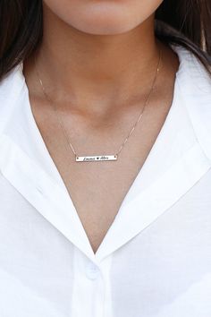 A bar pendant, on which a letter, name, word or number in Hebrew. The rectangle pendant is horizontally attached to a delicate chain. The engraving is made by laser and is delicate and precise. You can choose to engrave one, two or three words. The price will vary according to the number of words engraved. Please write the text you wish to engrave in the personalization box. The jewelry is made of high-quality 14k yellow or white gold, according to your choice. Please note that since this item i 14k Gold Bar Necklace, Silhouette Jewelry, Tiny Heart Earrings, Bar Necklace Gold, Gold Bar Bracelet, Engraved Bar Necklace, Whale Necklace, Mountain Necklace, Rectangle Pendant