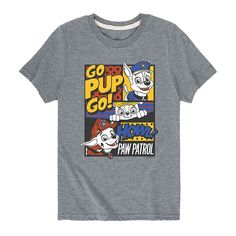 He'll love showing off his unique sense of style in this Boys 8-20 Paw Patrol Go Pop Go Graphic Tee. He'll love showing off his unique sense of style in this Boys 8-20 Paw Patrol Go Pop Go Graphic Tee. Crewneck Short sleeve Graphic on chestFABRIC & CARE Cotton, polyester Machine wash Imported Size: Small. Color: Med Grey. Gender: male. Age Group: kids. Paw Patrol Family Shirts, Paw Patrol Vinyl Shirt, 5th Birthday Shirt Boy Paw Patrol, 3rd Birthday Shirts For Boys Paw Patrol, Paw Patrol T Shirt, Cat Mom Shirts, Kids Graphic Tees, How To Show Love, Cat Mom