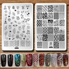 PRICES MAY VARY. 【PACKAGE LIST】2pcs/set Nail Art Stamping Plates With Various Style Image Design Allows You Change Your Nail Style Everyday. You Can Choose Any Plate To Design Your Unique Nail Art. 【BIG STAMPING PLATE SIZE】14.5cm*9.5cm Rectangle Stamping Plates. Deep Etching Of Plate Images Is Perfect For Both Beginners And Professional Experienced Nail Artists To Create Beautiful DIY Stamp Designs At Home Or In A Salon. 【PLATES FOR NAILS MAKE OF HIGH QUALITY STAINLESS STEEL】The High Quality Sta Unique Nail Art, Elegant Nail Art, Nail Stamper, Nail Art Stamping Plates, Cute Christmas Nails, Nail Care Routine, Professional Nail Art, Nail Style, Nail Stamping Plates