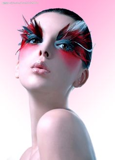 Extreme Make-up, Bird Makeup, Extreme Makeup, High Fashion Makeup, Make Up Looks, Hair Shows, Kesha, Fantasy Makeup