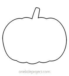 the outline of a pumpkin is shown in black and white